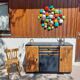 buffet Mado bois poncé et gris anthracite