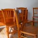 Ensemble de 6 chaises bistrot en bois Luterma 1950