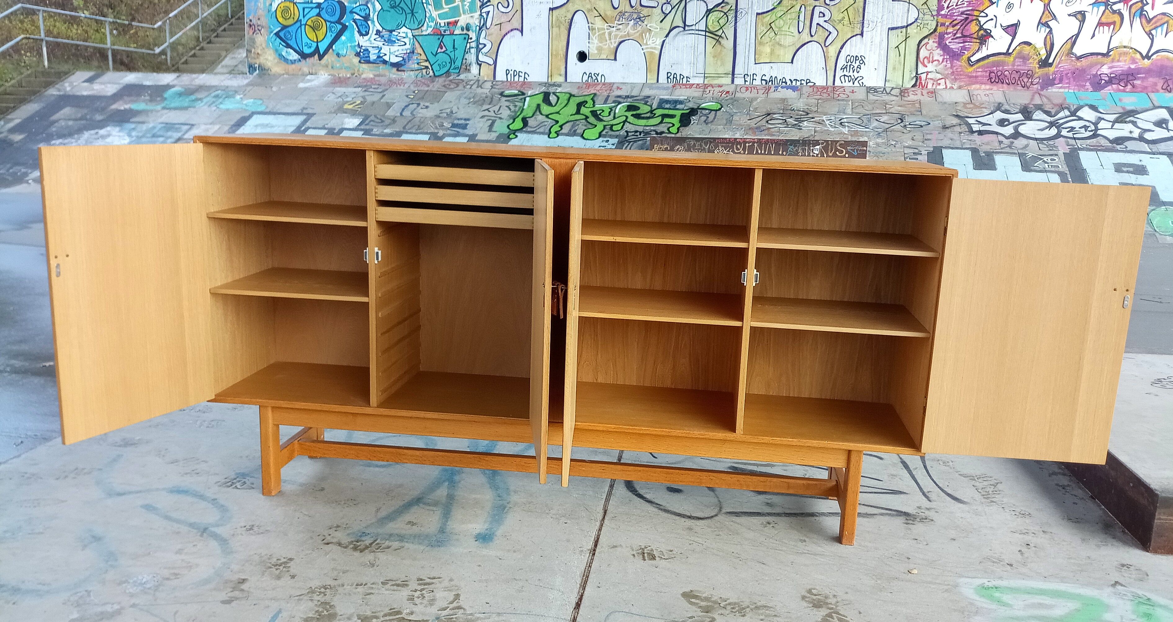 Danish highboard in oak by Kurt Ostervig for KP Möbler