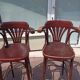 Lot de 3 tabouret de bar bistrot - bois - vintage