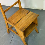 Chaise d'escalier de bibliothèque métamorphique esthétique vintage, années 1930