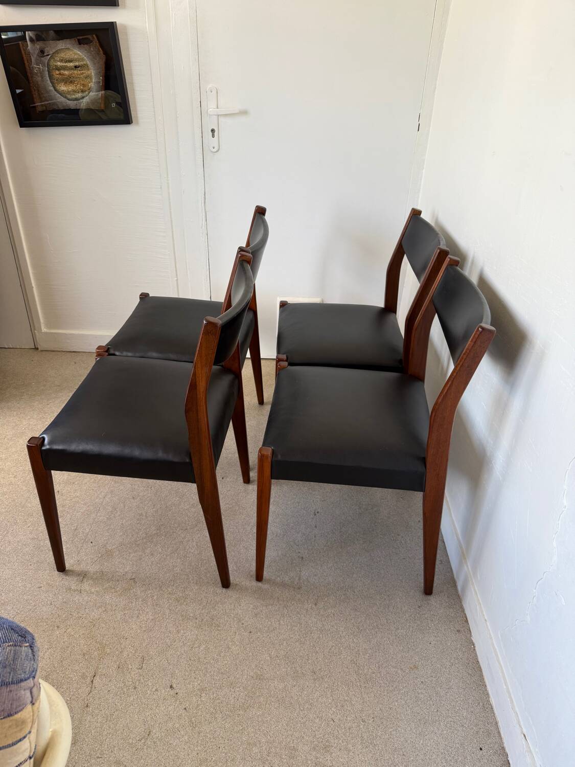 Lot de 4 chaises vintage scandinaves