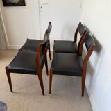 Lot de 4 chaises vintage scandinaves