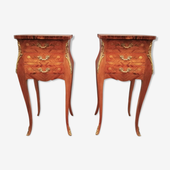 Pair of Louis XV-style bedside tables