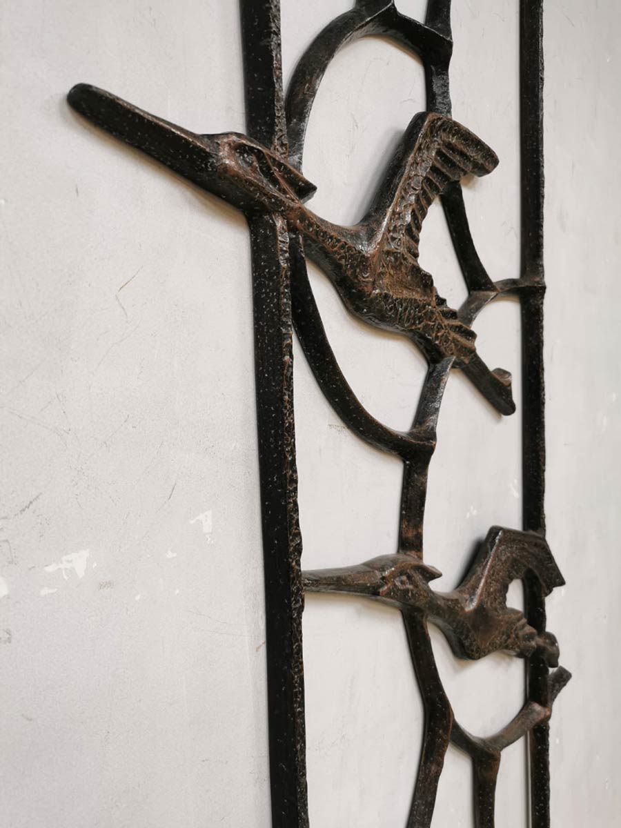 Vintage brutalist wall art sculpture ‘birds’