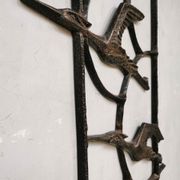 Sculpture d’art mural brutaliste vintage 'birds'
