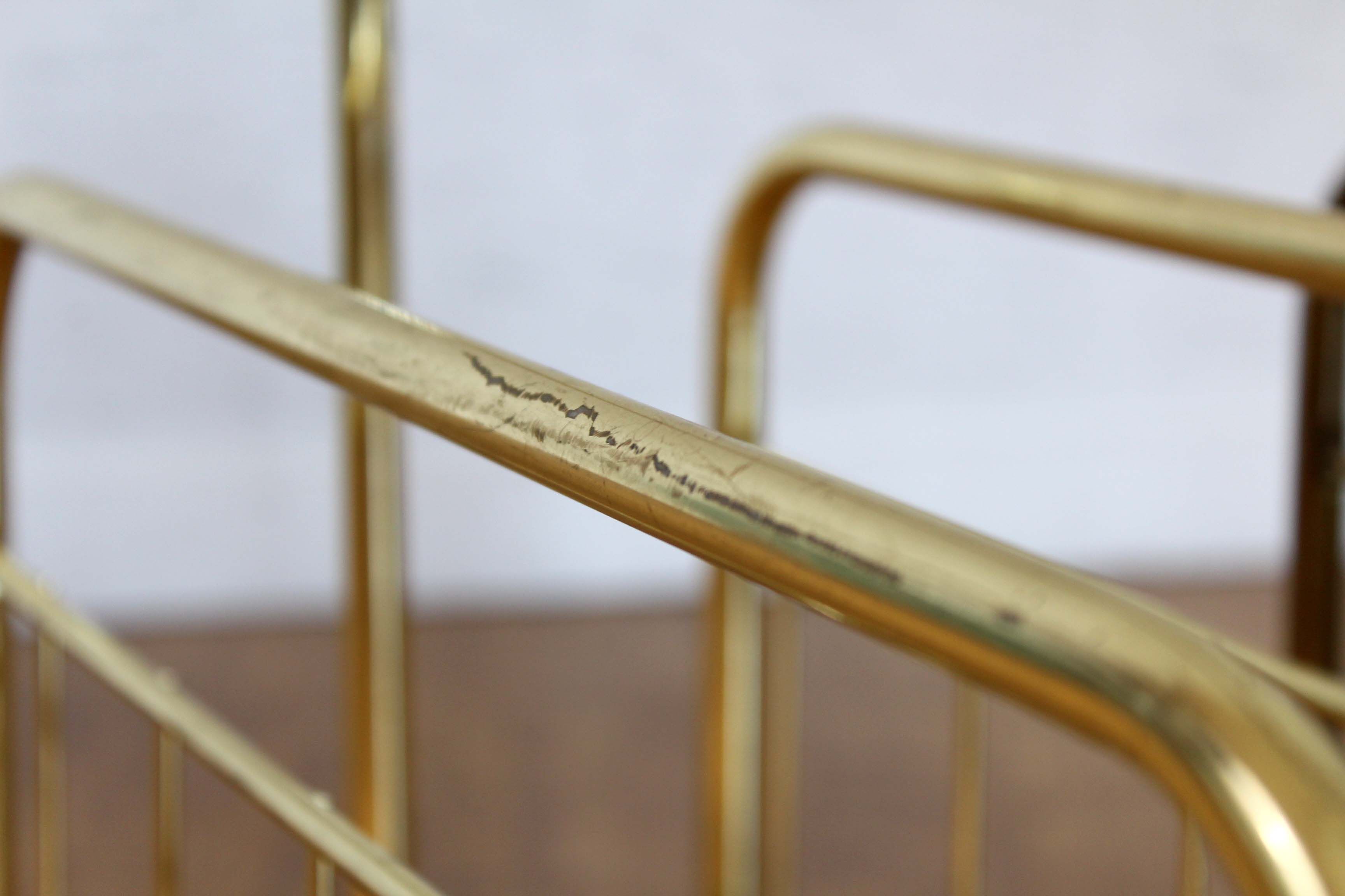 Magazines vintage brass metal door
