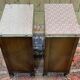 Pair of English oak bedside tables from the 1950s.