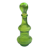 Vintage green glass decanter