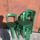 6 Bruno Rey Kush & co Green Stackable Chairs Circa 1970
