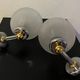 Pair of Inda metal and chiseled glass wall lights