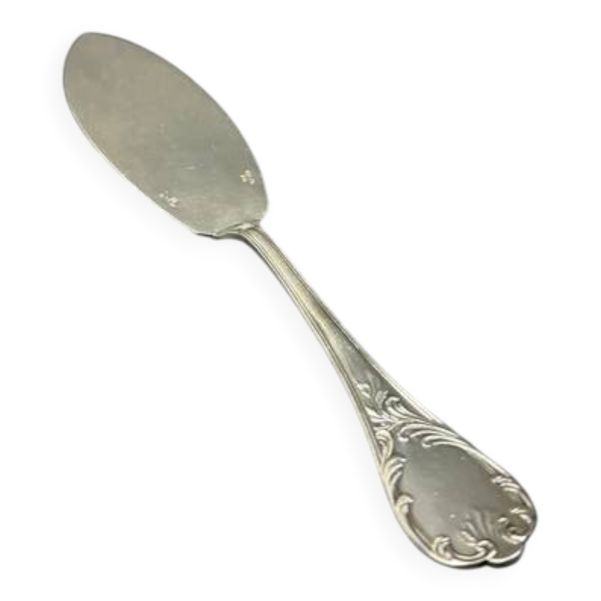 Christofle Marly fish serving fork, silver-plated, 1980s.