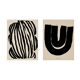 Pair of giclee prints, abstract wall art set of two, 50x70cm