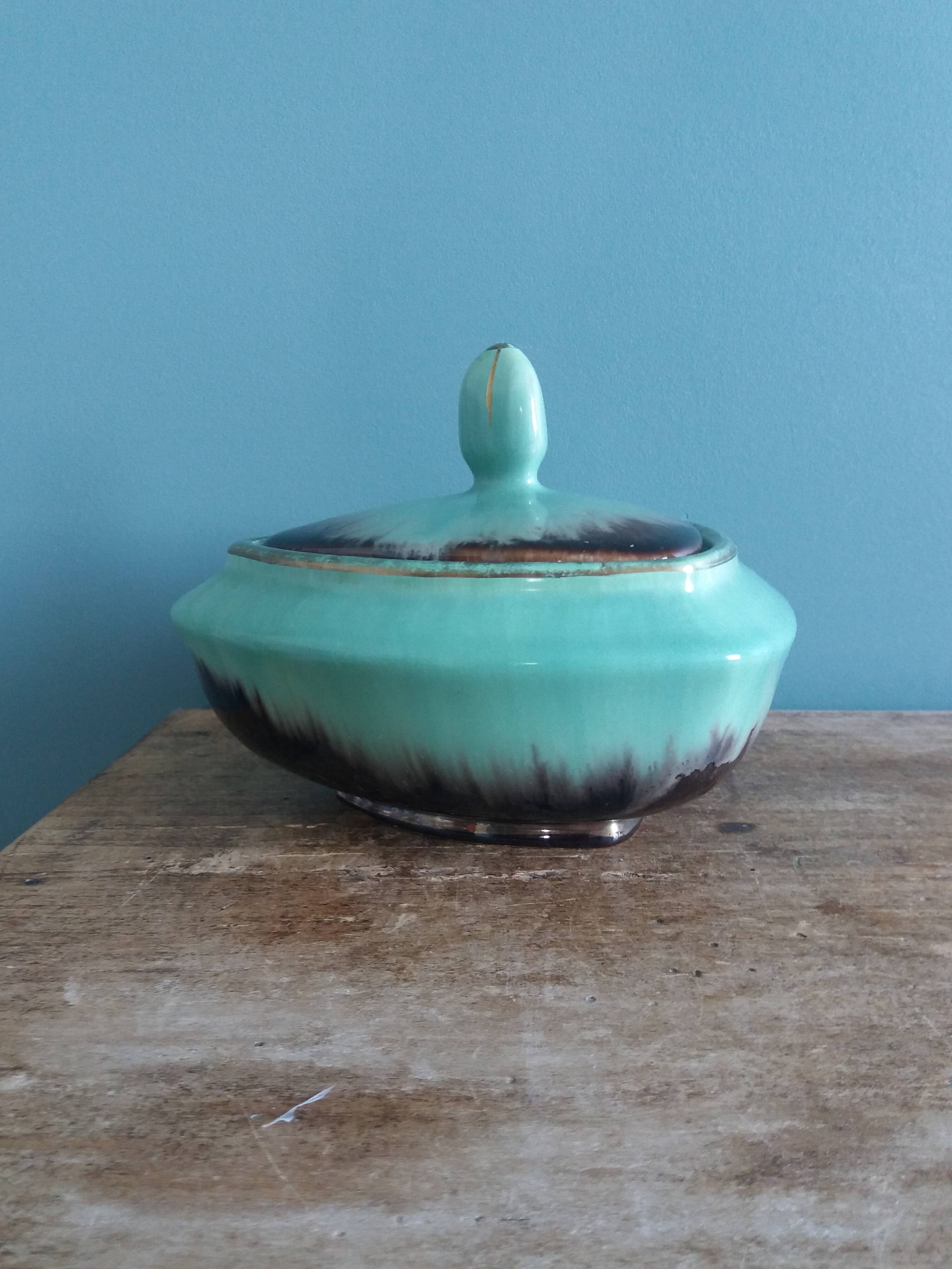 Ceramic sugar bowl/candy dish marked Germany