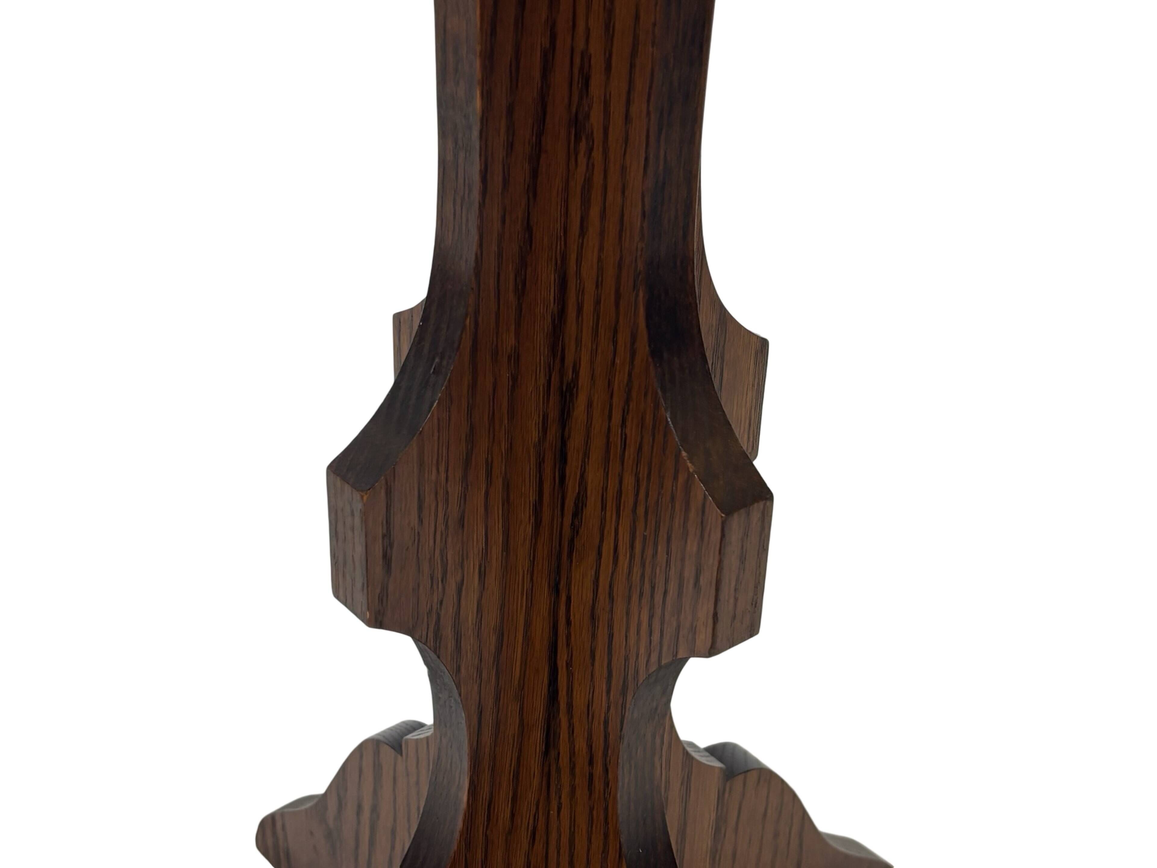 Vintage Plant Stand Side Table Oak Design minimalist