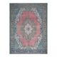 1970s Vintage Persian Handmade Wool Cotton Pink Area Rug 282x385