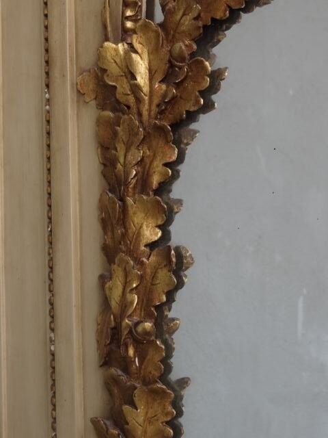 mirror carved wood painted gold st Louis XVI 116x153cm