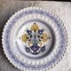 Plat decoratif "decor vase et fleurs"