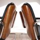 Set of 4 Martin Stoll Leather Dining/Conference Chairs by Professor Karl Dittert