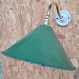 Vintage enameled sheet metal wall light