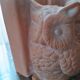 Pair of bookends - Owl and book - raw terracotta - modern