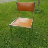 Collomb 70 chrome and skai chairs