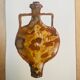 Watercolour and ink table vase Wabi Sabi collection Morocco