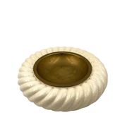 Tommaso Barbi, cream ceramic ashtray / vide poche, B Ceramiche, ca. 1970