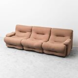 Rezia 3-seater modular vintage sofa by Emilio Guarnacci for 1P, 1970s modernism