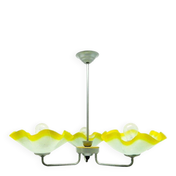 Chandelier du milieu du siècle de Polam, Pologne, années 1960