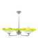 Mid-century chandelier from Polam, Poland, 1960s