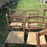 7 wooden chairs