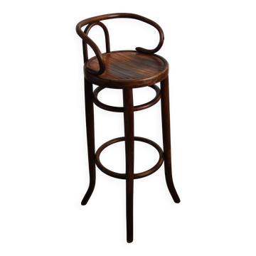 High children's stool in curved wood, 1890s