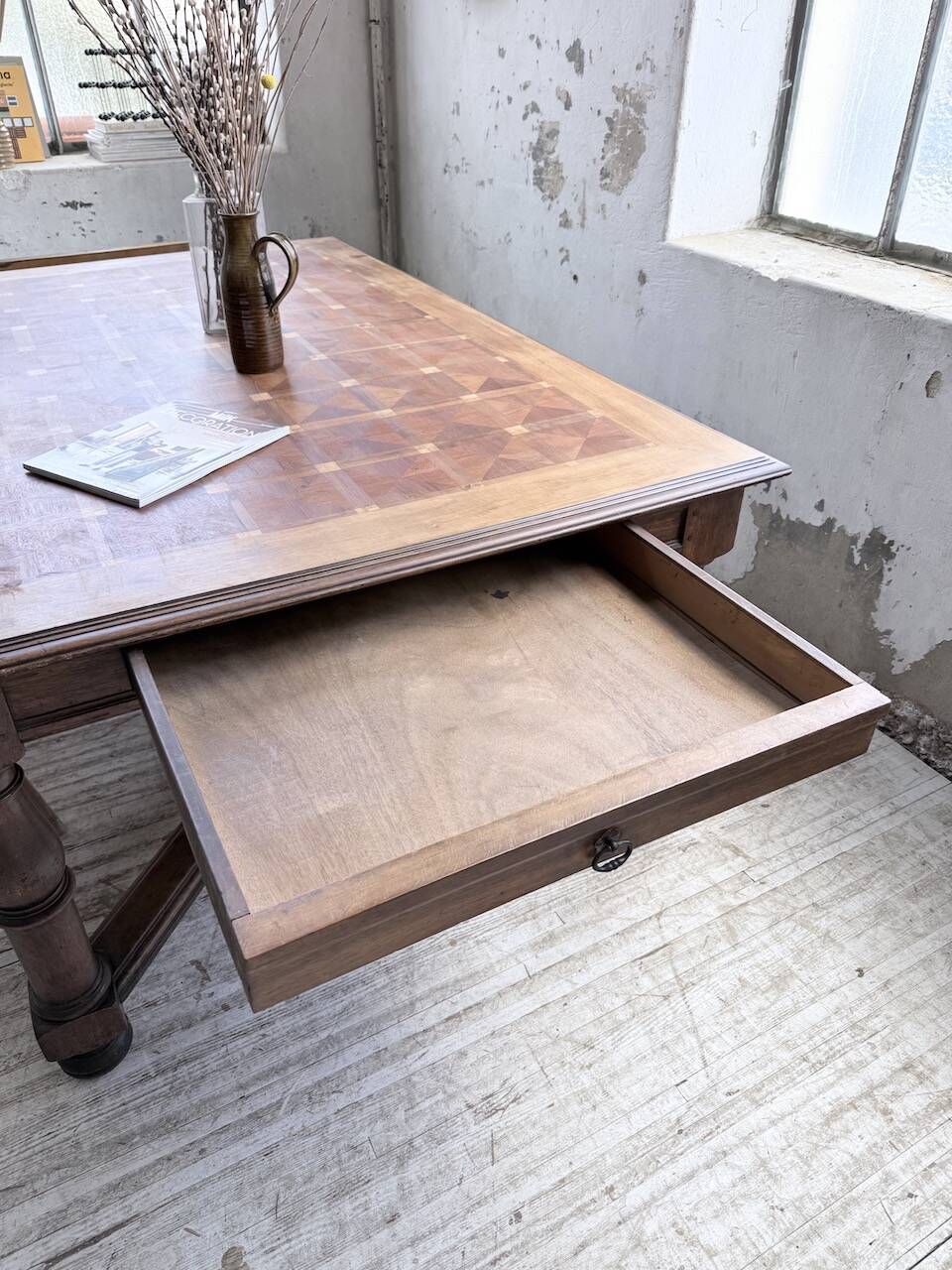 Oak table in Louis XIV style 1900