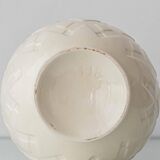 Art Deco table lamp by Charles Catteau for Boch Frères "Pineapple" with new Ikat silk shade.