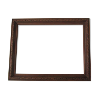 Wooden frame decorated with ribbon and flowers