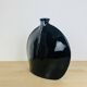 Vintage black ceramic lentil vase