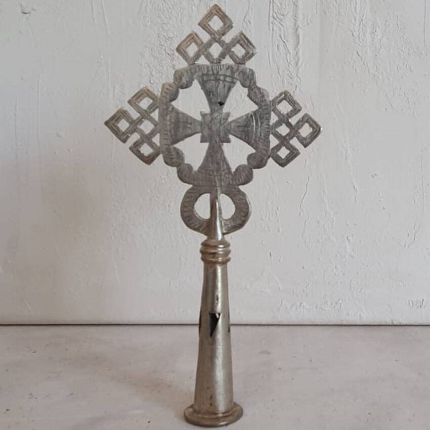 Small Ethiopian Coptic processional cross
