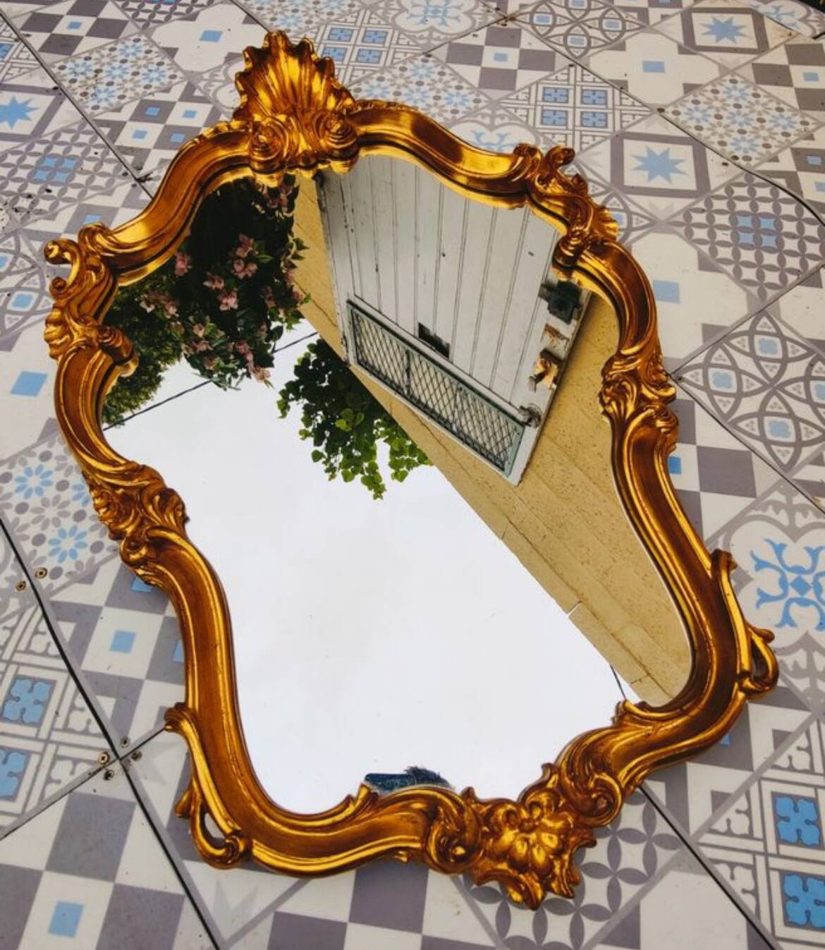 Antique baroque mirror