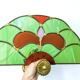 Pair of stained glass wall sconces