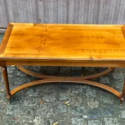 Louis XVI style coffee table in stained cherry wood 95x50cm 1970