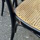 Set of 2 Bistro Chairs Style Thonet Furniture Black Wood and Cane