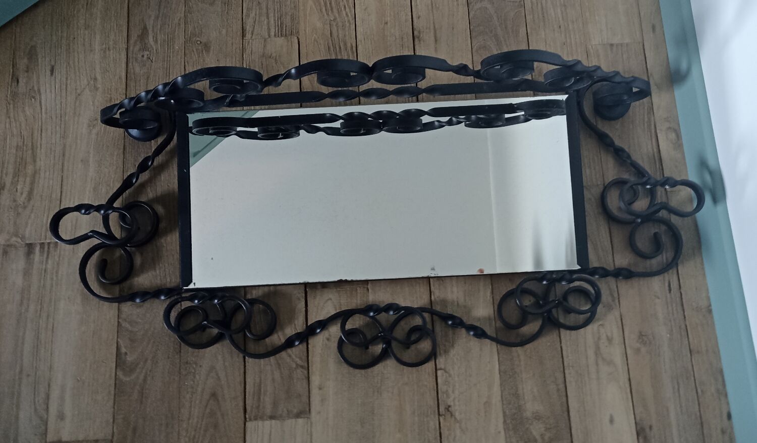 Wrought iron mirror