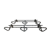 Pair of coat rack 3 wrought iron heads