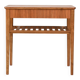 Scandinavian bedside table with slatted shelf