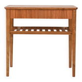 Scandinavian bedside table with slatted shelf