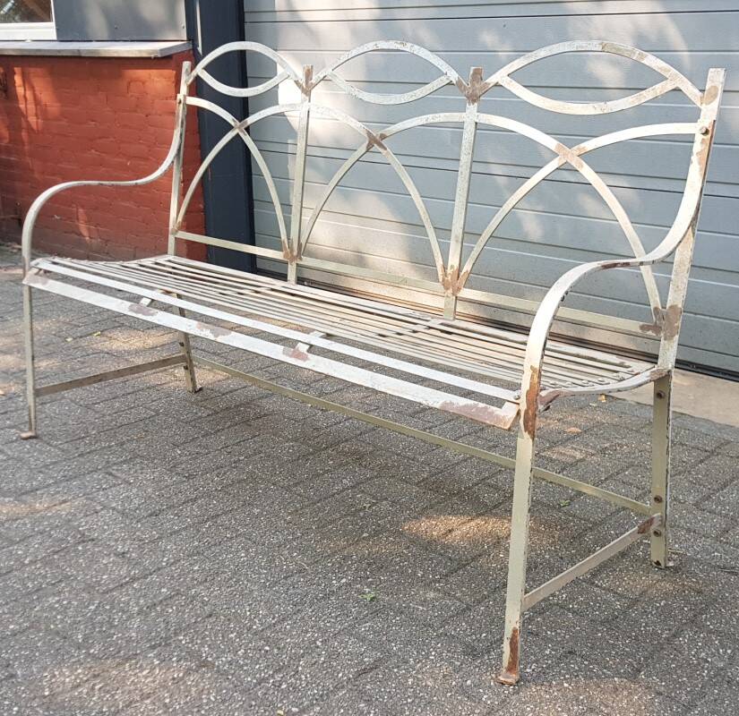 Antique French garden bench park bench
