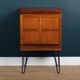 Restored Teak Retro 1960s Nathan Squares Lamp Table Cabinet Hair Pin Legs