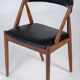 Leather Chairs in Teak by Kai Kristiansen, Denmark, 1960s, Set of 2