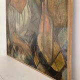 Cubist oil on canvas by Elisabeth Ronget